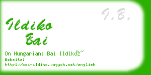 ildiko bai business card